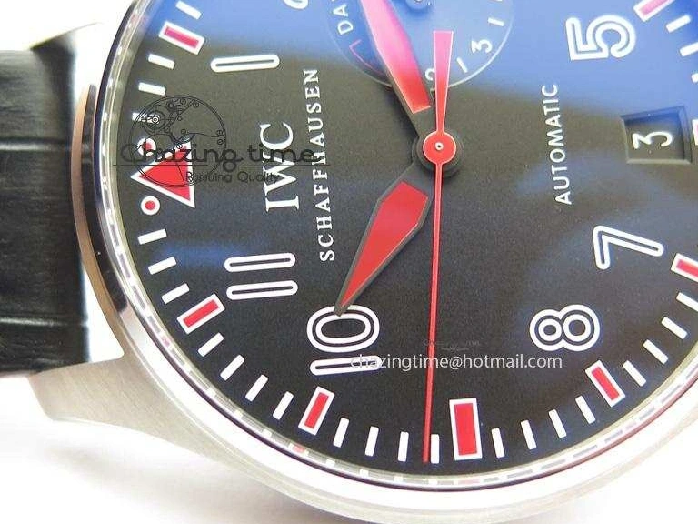 MIROTIME 0428 RelaxedFit Big Pilot Real PR IW500435 “Muhammad Ali” ZF Best Edition On Black Leather Strap A 7295